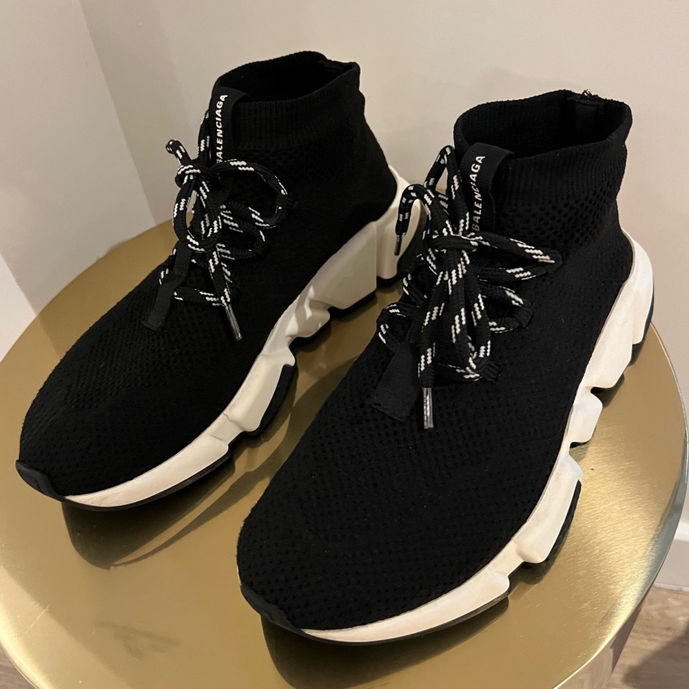 Balenciaga Black and White Sneakers